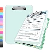 ANZNKU Clipboards with Storage, 13x9.6 Heavy Duty Nursing Clipboard Foldable, Plastic Storage Cli...