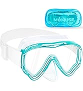 MOMUSE Kids Swim Goggles with Soft Fabric Strap, Diving Mask with 3D No-Leak Nose Cover, Anti-Fog...