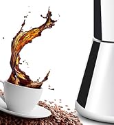 DITOSH 6 Cup Thickened 304 Stainless Steel Moka Pot Stovetop Espresso Maker Espresso Maker Cafete...
