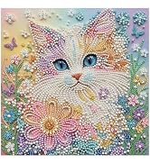 DIADAY Cat Pearl Diamond Painting Kit for Adults, Diamond Art 12x12 Inch | 3D Relief Pearl Diamon...