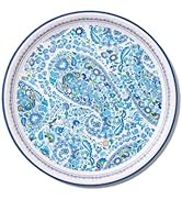 Coterie x Vera Bradley Dreamer Paisley Large Plates (10 per pack) - Vibrant and Stylish Dinnerwar...