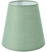 ULTECHNOVO Barrel Lamp Shade Fabric Lampshade Small Lamp Shade Clip on Bulb Cloth Cover for Home ...