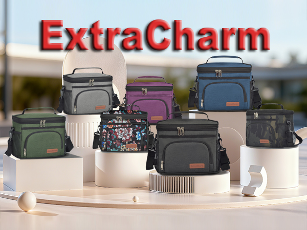 ExtraCharm Insulated Lunch Bag for Women/Men - Reusable Lunch Box for Office Picnic Hiking Beach