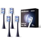 Marlincare Replacement Electric Toothbrush Heads, 4 Pack for One Year of Use, Durable Brush Heads...