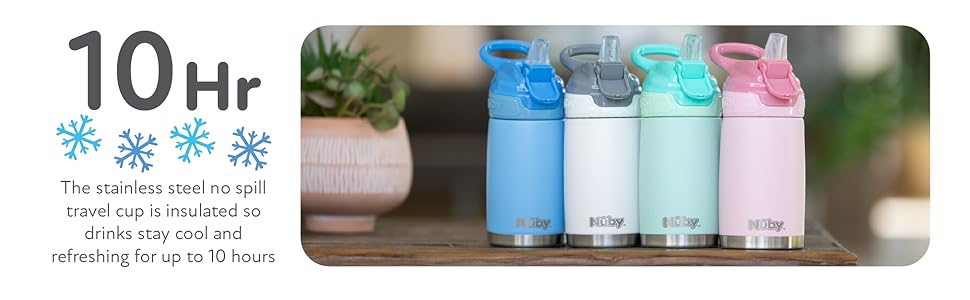 Thirsty Kids, Stainless Steel, Travel Cup, Travel, Sip, Soft Spout, No-Spill