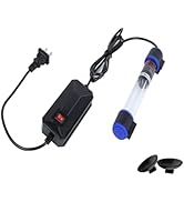 7W UVC Aquarium Light for Fish Tank and Pond – Quartz Tube Waterproof UV Lamp, Water Clarifier fo...