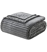Nestl Grey Fleece Blanket – Bed Blankets Queen Size, Lightweight Fuzzy Blanket, Super Soft Blanke...