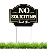 Signs Authority No Soliciting Outdoor Yard Sign for Home, House and Business | Stylish Laser Cut ...