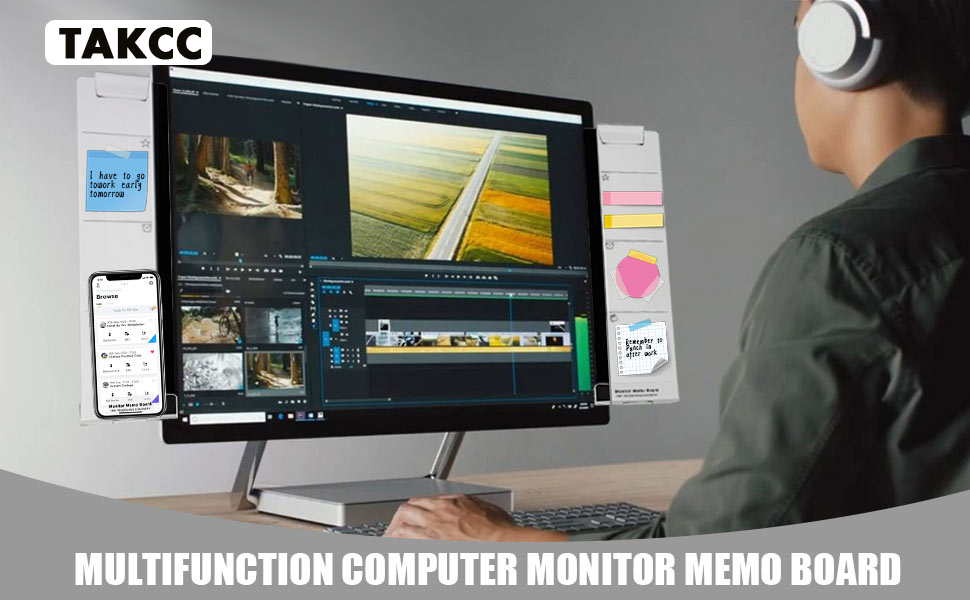 computer monitor message board desktop memo memo message board computer side panel memo