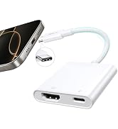 JSAUX USB-C to Digital AV Adapter, 2-in-1 USB C to HDMI 4K@30Hz &100W Charge Compatible for iPhon...