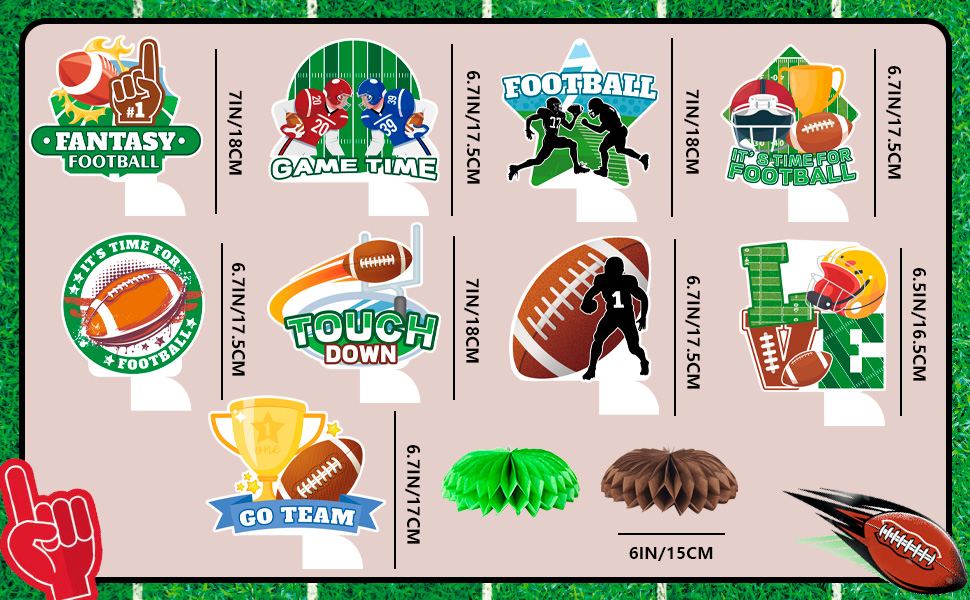 football honeycomb decoration