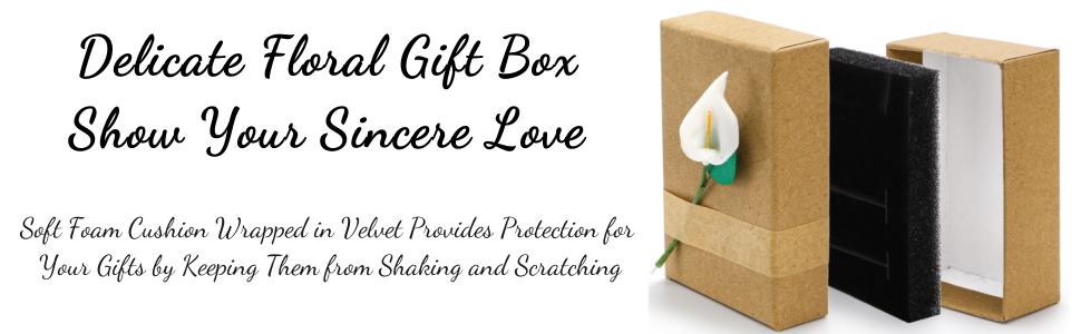 ZAVOOS Flower Cardboard Paper Jewelry Storage Boxes Bulk