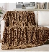 GALMAXS7 Cheetah Print Throw Blanket, Double-Sided Plush Faux Fur, 50"x60" | 500GSM Faux Fur,Doub...