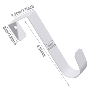 Over The Door Hooks, Sturdy Metal Single Over Door Hooks