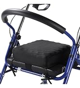 Rollator Seat Cushion, 12x12x3.5 In Walker Seat Cushion w/Non-Slip Bottom | Rollator Seat Pad wit...