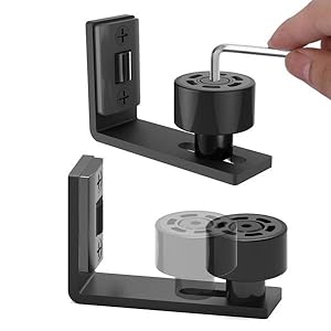 CCJH Upgrade Sliding Barn Door Bottom Adjustable Floor Guide Wall Mount Stay Roller Guides