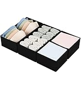 DIMJ Drawer Organizers, Set of 4 Clothes Drawer Organizer, Foldable Closet Drawer Organizer, Dres...