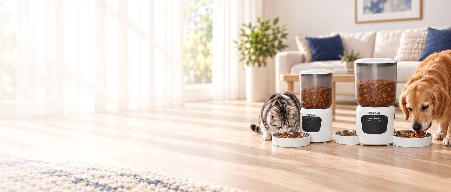 automatic cat feeder for 2 cats