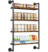 IBUYKE Spice Rack Wall Mount,4 Tier Hanging Seasoning Organizer,Large Spice Rack for Wall for up ...