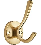 TUNNY 5 Pack Round Coat Towel Hooks - Champagne Bronze Coat Hooks for Hanging Coats Towel Hooks f...