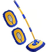 Mveqrrn Upgrade Car Wash Brush with Long Handle,Chenille Microfiber Car Cleaning Brush Supplies K...