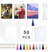 50 pcs sublimation air fresheners blanks,with Tassels Sublimation Blanks Products DIY Air Freshen...