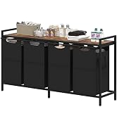 Heybly Laundry Hampers, 4 X 12.5 Gal Laundry Basket with Large Desktop Sorter for Laundry Room or...