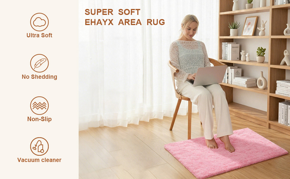 Ehayx 2x3 Pink Rugs for Bedroom Living Room