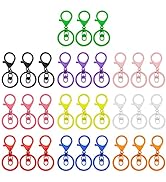 30Pcs Lobster Claw Clasps Keychain for Jewelry Making,Colorful Metal Lobster Clasp Swivel Trigger...