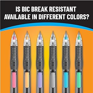 Is BIC Break Resistant Available in Different Colors?