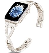 Efolen Shiny Metal Bracelet Compatible with Apple Watch Band Series10 9 8 7 6 5 4 3 2 1 SE iWatch...