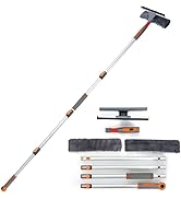 Professional Window Squeegee Cleaner, 2 in 1 Shower Squeegee with Extension Pole, 62‘’ Telescopic...