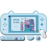 4-in-1 Large Gaming Mouse Pad, Keyboard Wrist Rest Pad & Wrist Support Mousepad Set,Pastel Game O...