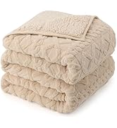 Weighted Blanket Queen Size 15lbs, Classy Soft Jacquard Sherpa Weighted Blankets for Sleep Natura...
