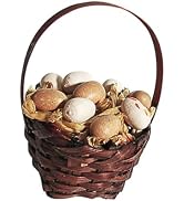 Abaodam 1pc Vintage Rattan Basket for Eggs Mini Toys for Easter Egg Basket for Kids Fake Eggs Min...