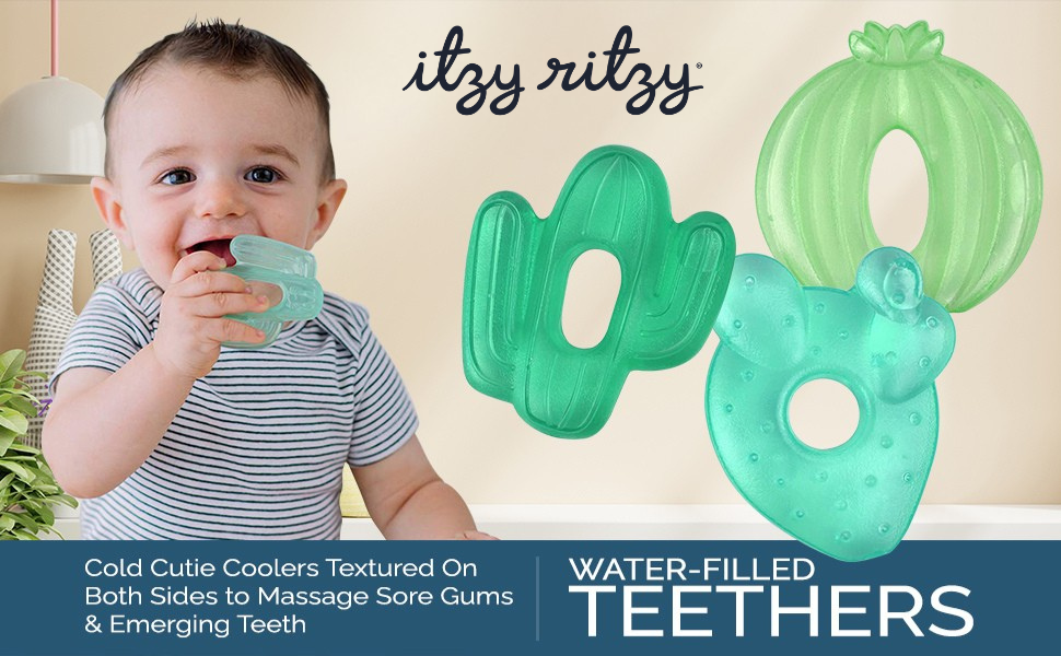 cold teethers babies teething toys freezable ice water filled frozen baby rings freezer freezing toy