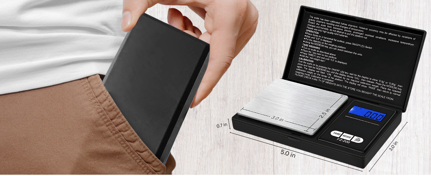 Smart Weigh Digital Pocket Gram Scale