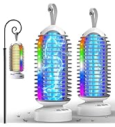 Bug Zapper with Marquee Light, Mosquito Zapper Indoor Outdoor, 4000mAh, Smart Auto On/Off Recharg...