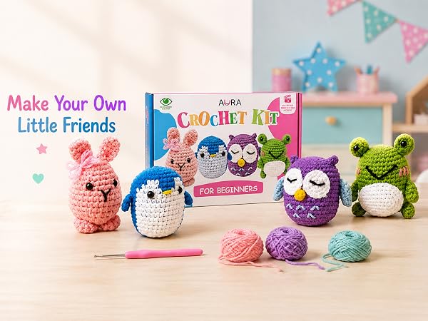 create together crochet kit for kids family bonding beginner crochet kit
