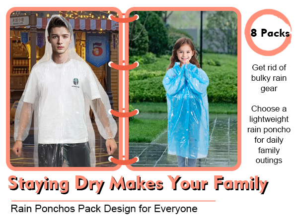 ponchos family pack