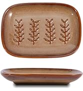 HighHerz Aesthetic Ceramic Soap Dish for Shower, Soap Holder with Raised Relief, Shower Soap Dish...