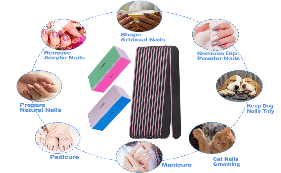 Nail Files and 4 Way Nail Buffers Shine Kit