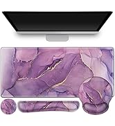 ToLuLu Desk Mat, XXL Large Mouse Pad Wrist Support Set,4 in1 Gaming Mousepad Desk Pad+ Ergonomic ...