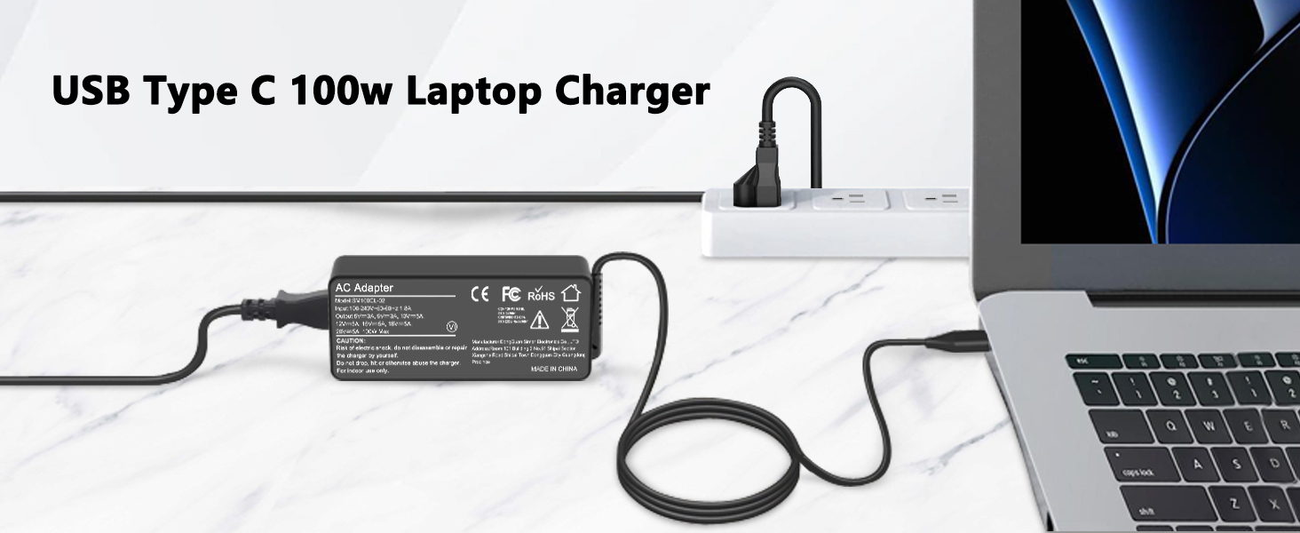 100W Universal USB C Laptop Charger