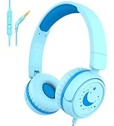 IYGR K6 Kids Headphones, 85/94dB Volume Limit Wired Headphones for Kids,3.5mm Jack Foldable Stere...