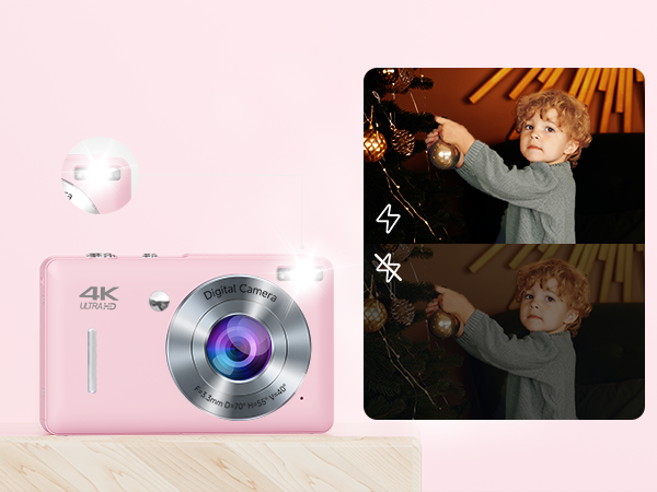 fhd digital camera for teens,video camera,LED light digital camera,digital camera with flash