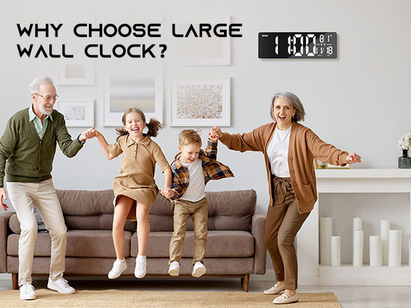 Large Digital Wall Clock