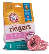 Arm & Hammer for Pets Ringers Dental Treats for Dogs | Dog Dental Chews Fight Bad Breath & Tartar...