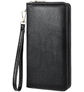 Chelmon Womens Wallet Leather RFID Blocking Purse Credit Card Clutch