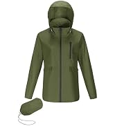 Avoogue Rain Jacket Women with Hooded Lightweight Waterproof Raincoats Packable Zipper Pockets Wi...